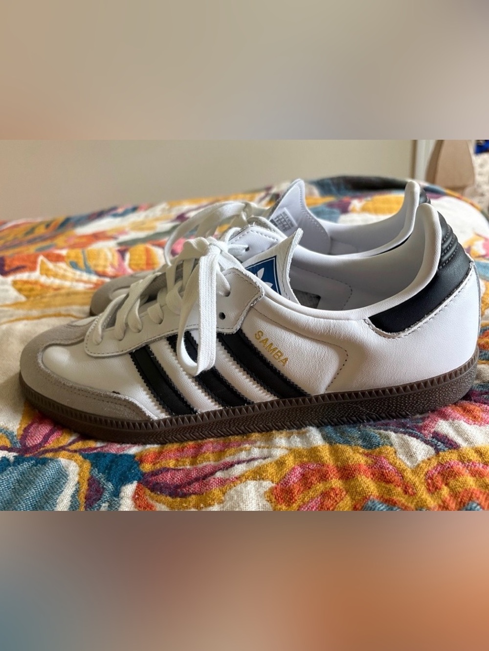 adidas Sambas OG White with black stripes